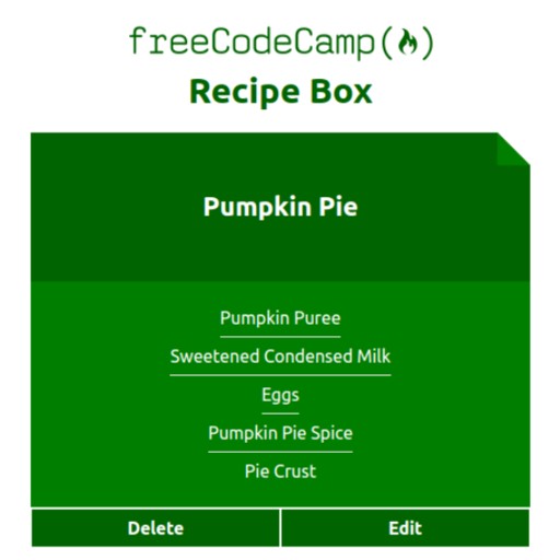 Recipe Box Screenshot